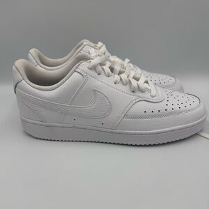 Nike Court Vision Low Triple White Sneakers women’s 10 NWOB
